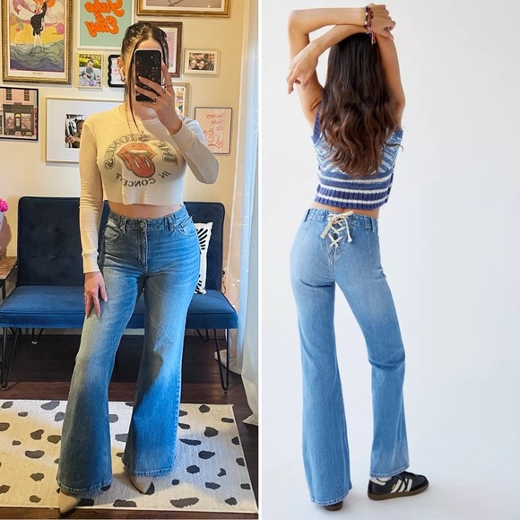 Urban Outfitters BDG Lace-Up Flare Jean - Picture 2 of 13